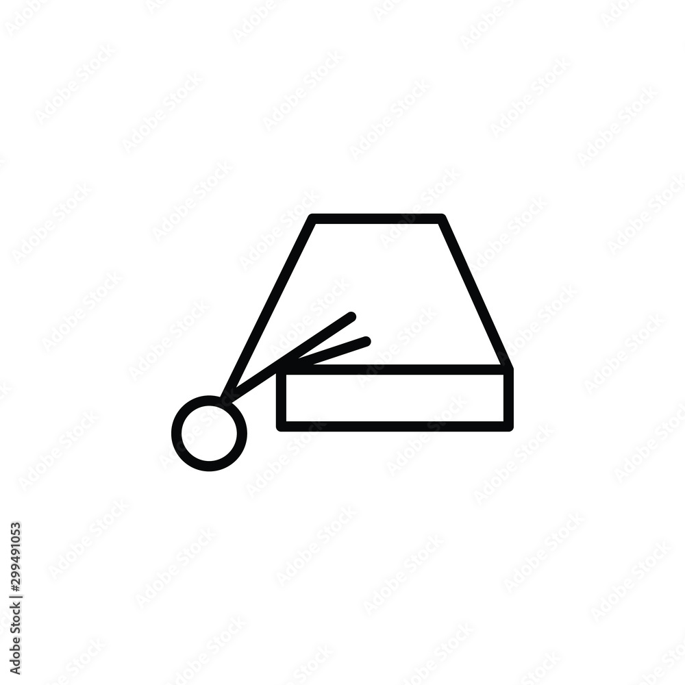 Santa hat line thin icon on white background. Vector illustration eps10. Santa hat line thin icon on white background. Vector illustration eps10.