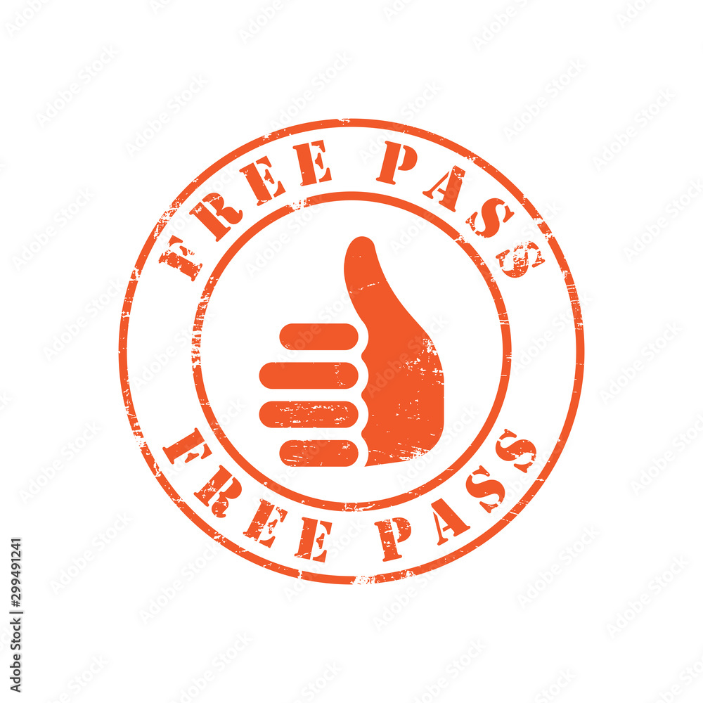 Thumb Stamp With Solid Color & Grunge Effect Thumb Stamp With Solid Color & Grunge Effect