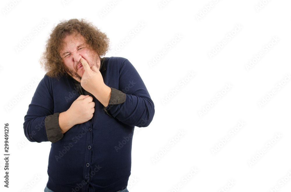 Curly man and funny situations.