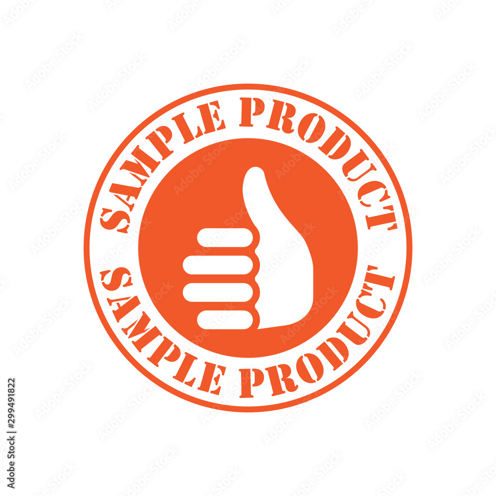Thumb Stamp With Solid Color & Grunge Effect Thumb Stamp With Solid Color & Grunge Effect