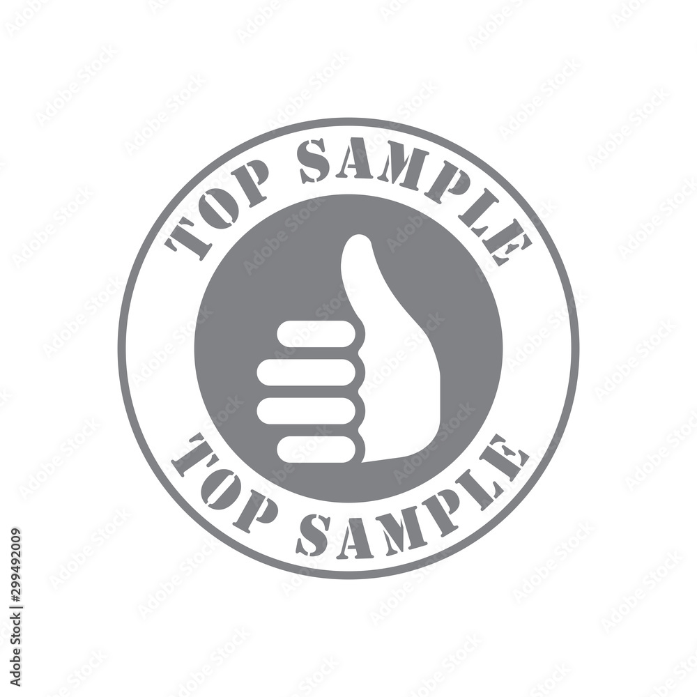 Thumb Stamp With Solid Color & Grunge Effect Thumb Stamp With Solid Color & Grunge Effect