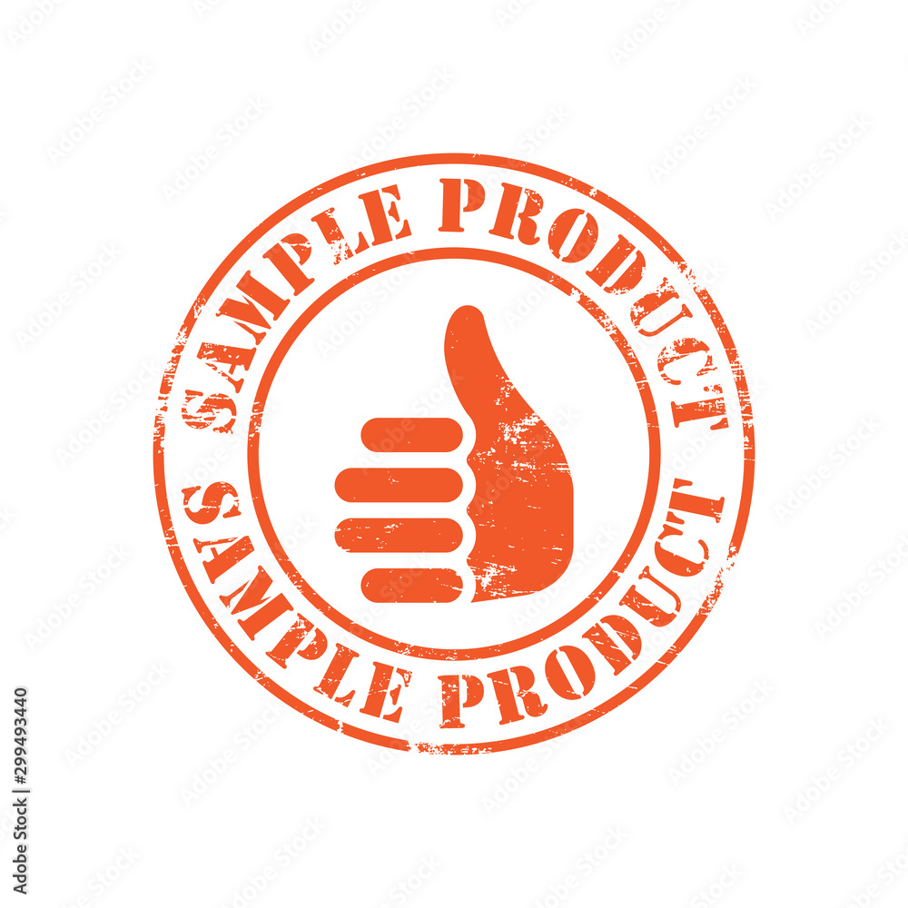 Thumb Stamp With Solid Color & Grunge Effect Thumb Stamp With Solid Color & Grunge Effect