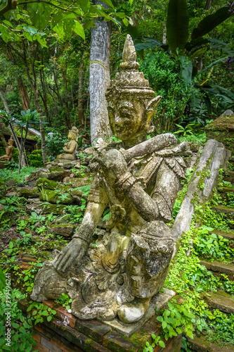 Guardian statue in Wat Palad temple, Chiang Mai, Thailand photo