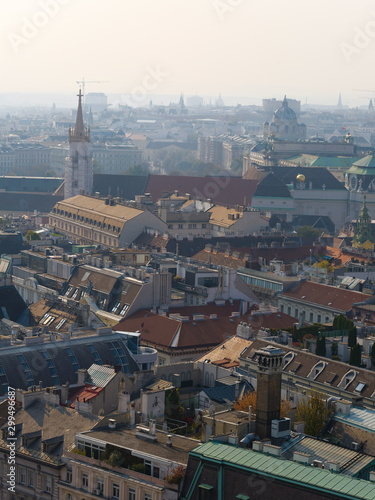 October 19, 2018. View of the city of Vienna from the observation deck. Austria