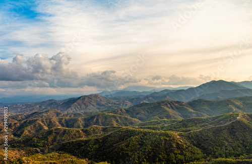 Troodos mountains panorama near Lefke town, North Cyprus