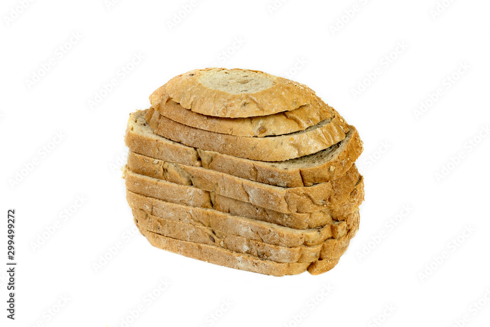 bread loaf isolated on white background