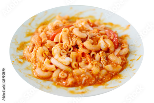 Macaroni with sauce