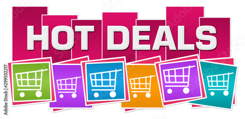 Hot Deals Pink Colorful Squares Shopping Carts Bottom 