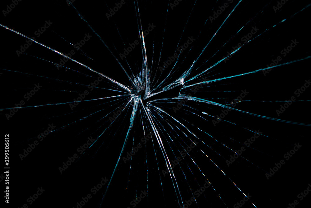 broken glass dark background