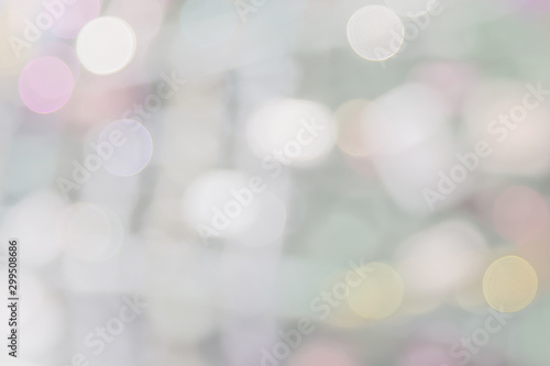 Abstract pink blur bokeh shine spring background, Multicolor white christmas background natural blurred of light city at soft glitter shiny, Pastel In love season in from leaf and tree for valentine.