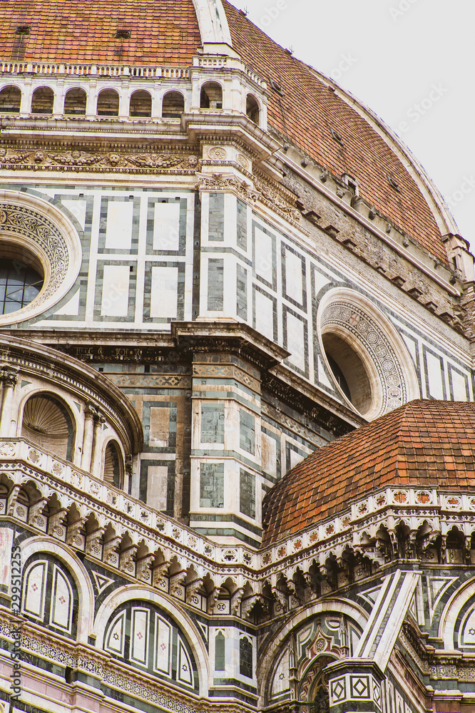 details of the dome of Giotto in Florence