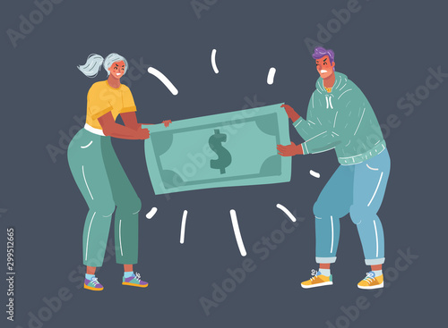 People fighting over money © iracosma