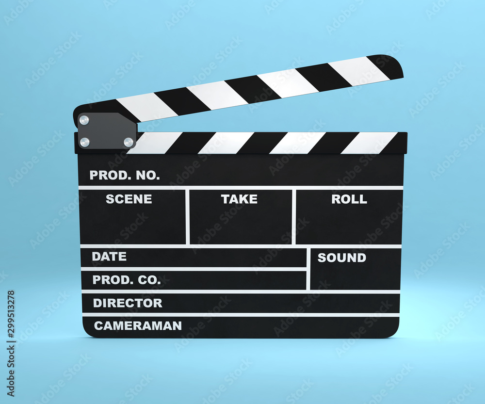 Fototapeta premium clapboard cinema clap action film