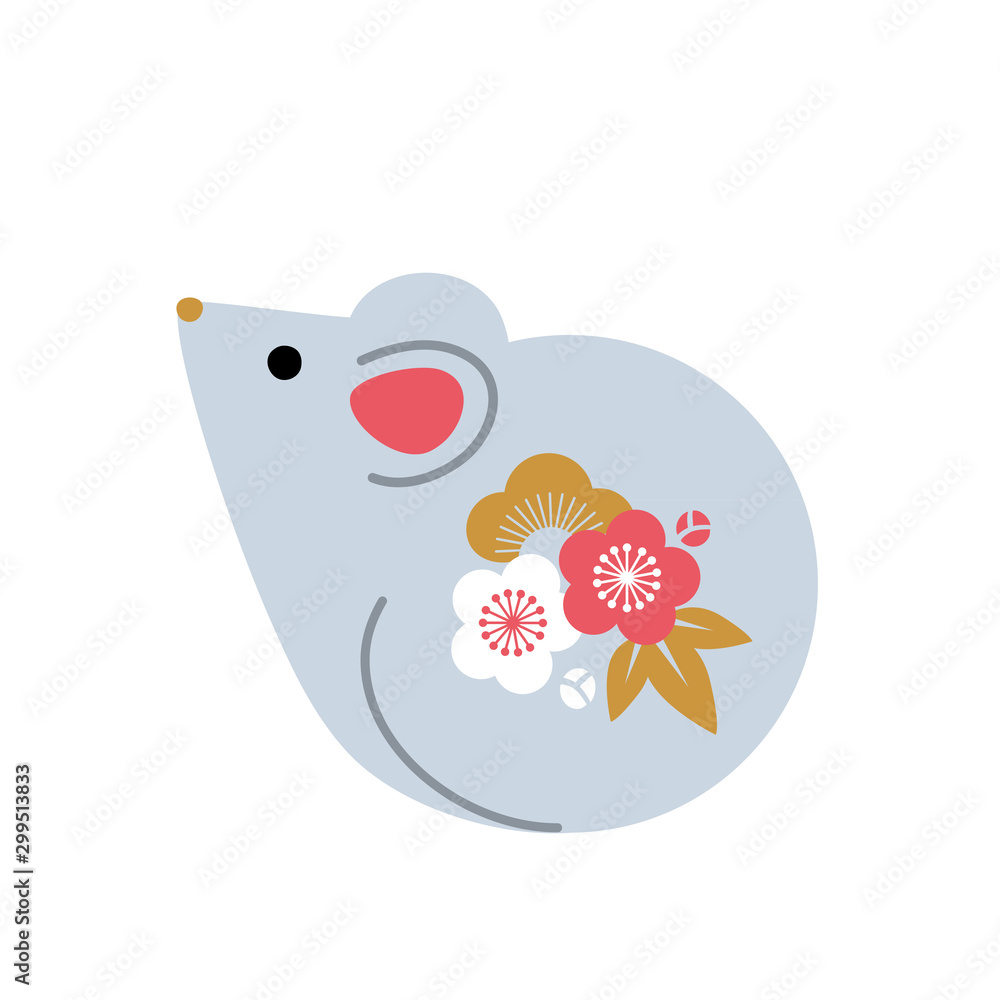 お正月飾り ねずみ年 土鈴 イラスト 年 子年 Stock ベクター Adobe Stock