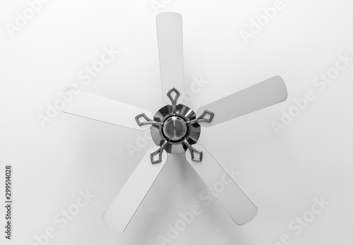 White ceiling fan close-up photo