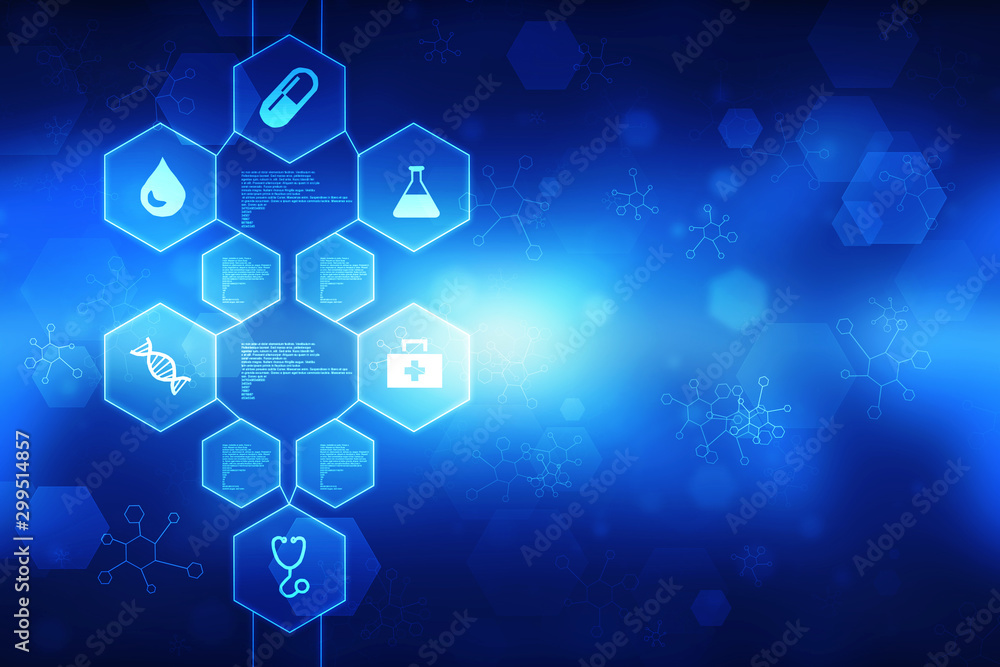 2D illustration medical structure background 2D illustration medical structure background
