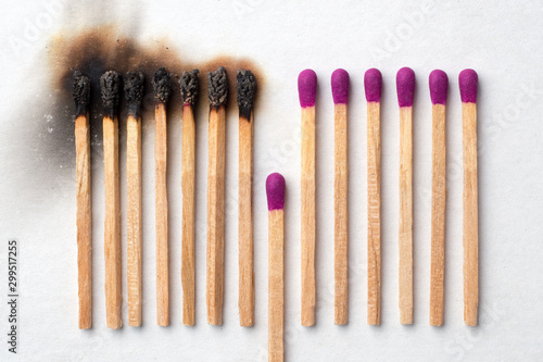 Have a match to give up and avoid other being burned