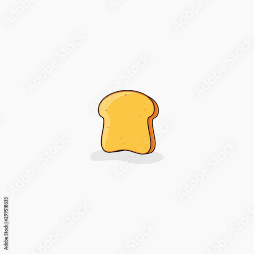 toast bread logo design playful