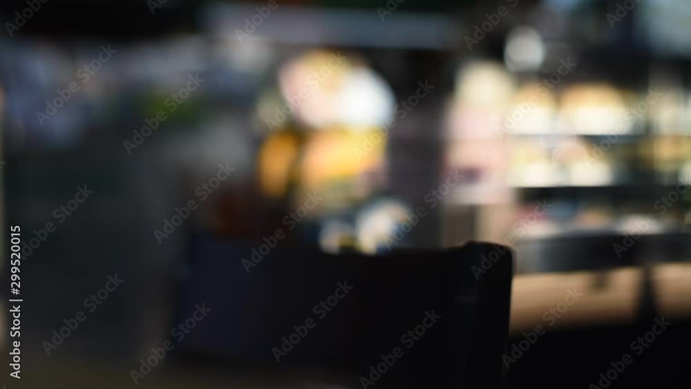 Atmosphere in the restaurant, Blurred background Atmosphere in the restaurant, Blurred background