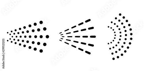 Water spray vector icon set