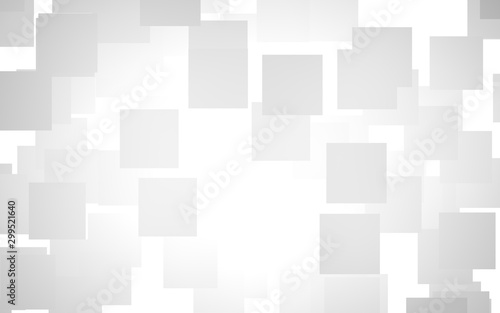 White abstract background. Misty backdrop with grey squares. 3D illustration