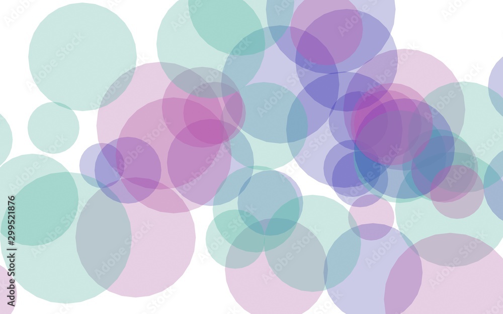 Multicolored translucent circles on a white background. Pink tones. 3D illustration Multicolored translucent circles on a white background. Pink tones. 3D illustration