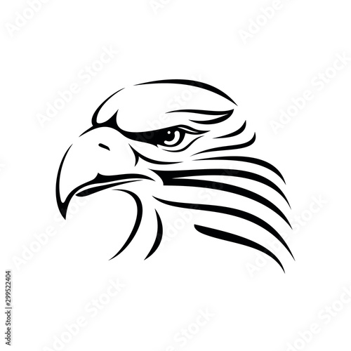 Eagle head vector image. Head of eagle vector logo mascot