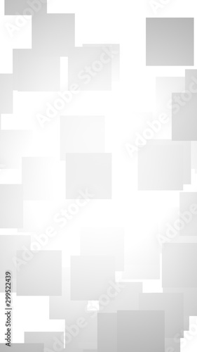 Fototapeta Naklejka Na Ścianę i Meble -  White abstract background. Misty backdrop with grey squares. 3D illustration