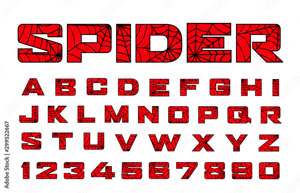 Spider font. 