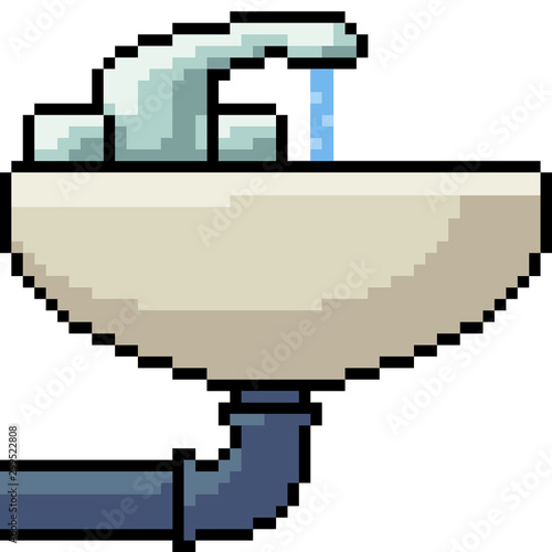 vector pixel art basin