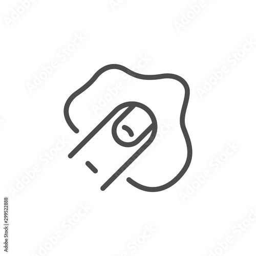 Hand cream line outline icon