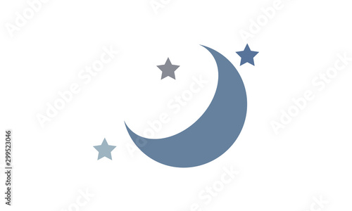 Moon stars icon for celestial designs