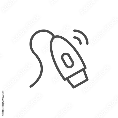 Epilator device line outline icon