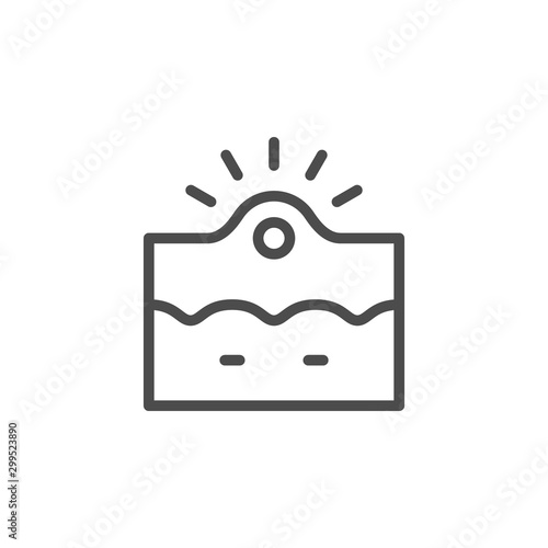 Acne inflammation line outline icon