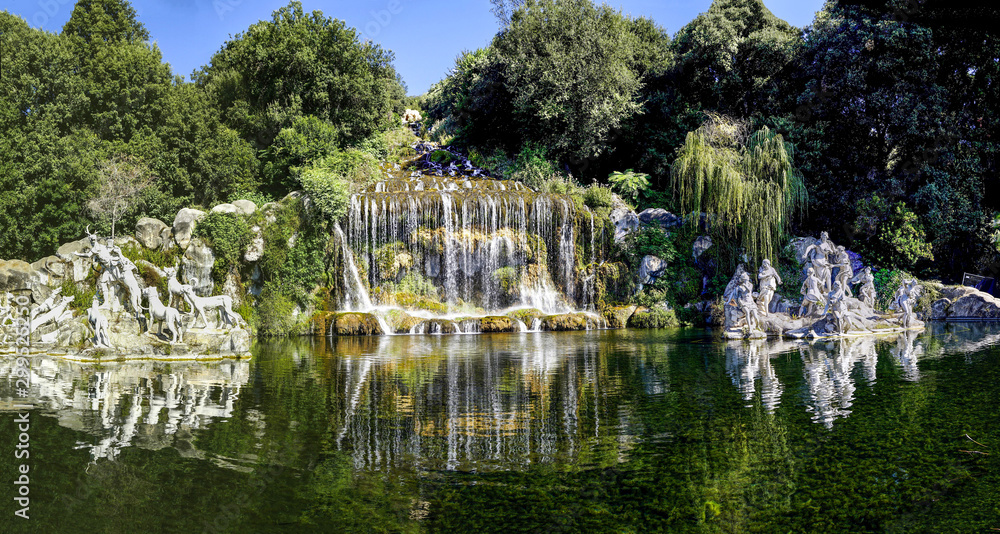 The wonderful fountain of Diana and Akteon from the gardens of Palace Caserta, Italy.