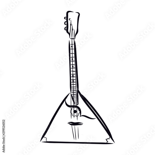 Balalaika music instrument,sketch 