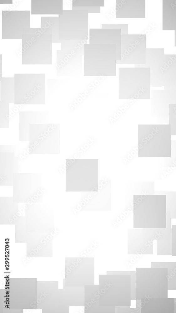 White abstract background. Misty backdrop with grey squares. 3D illustration