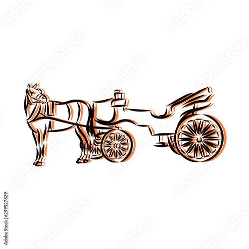 carriage isolated on white background