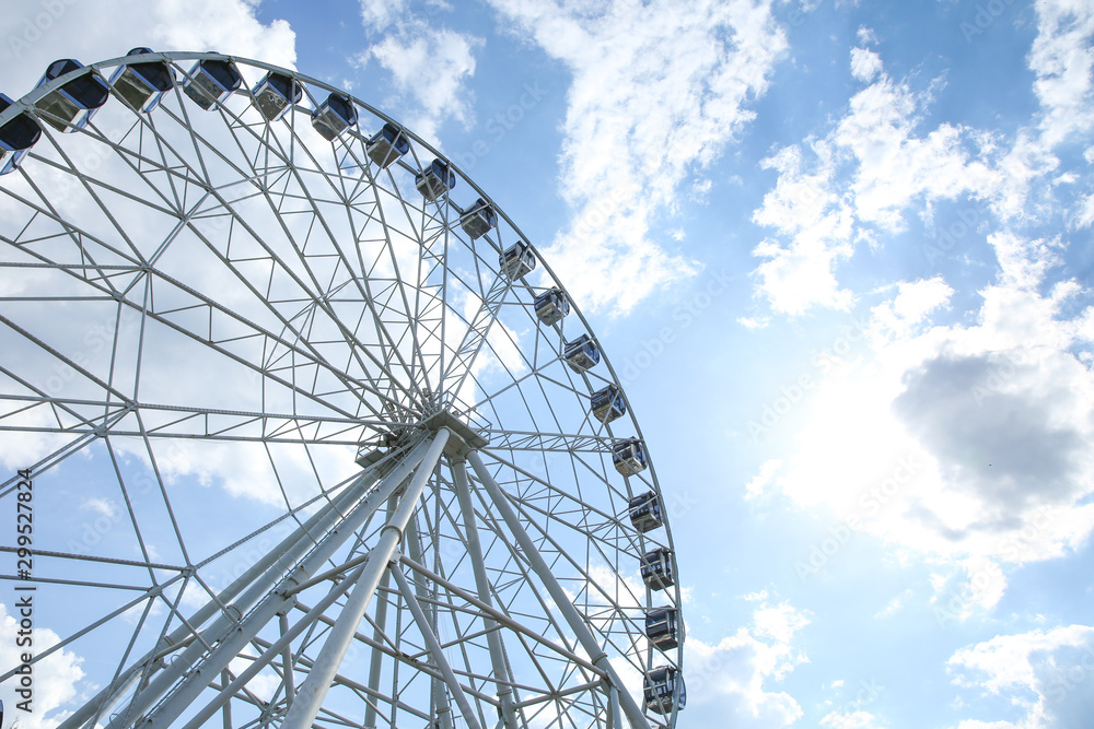 Ferris wheel against the sky with copy space Ferris wheel against the sky with copy space