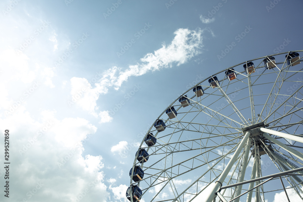 Ferris wheel against the sky with copy space Ferris wheel against the sky with copy space