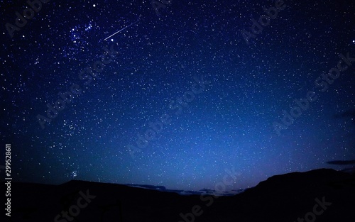 Breathtaking shot of the blue night sky full of beautiful stars