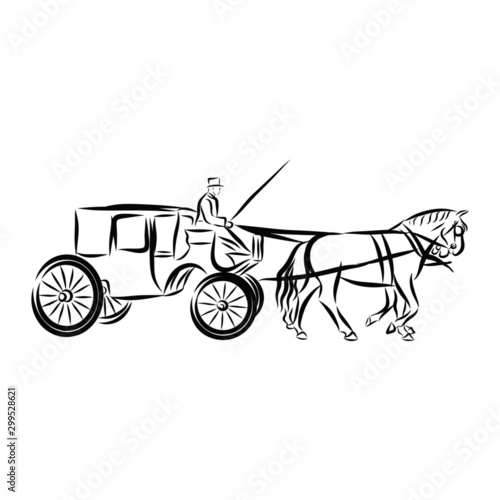 silhouette of a carriage