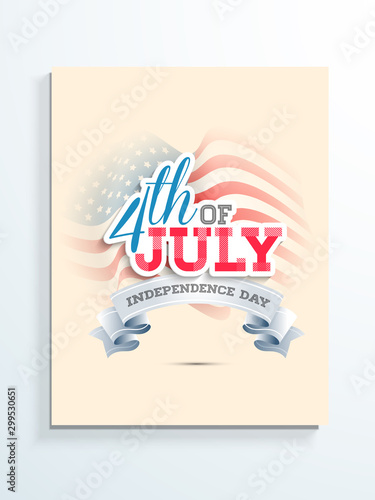 Template, Banner or Flyer for 4th of July.