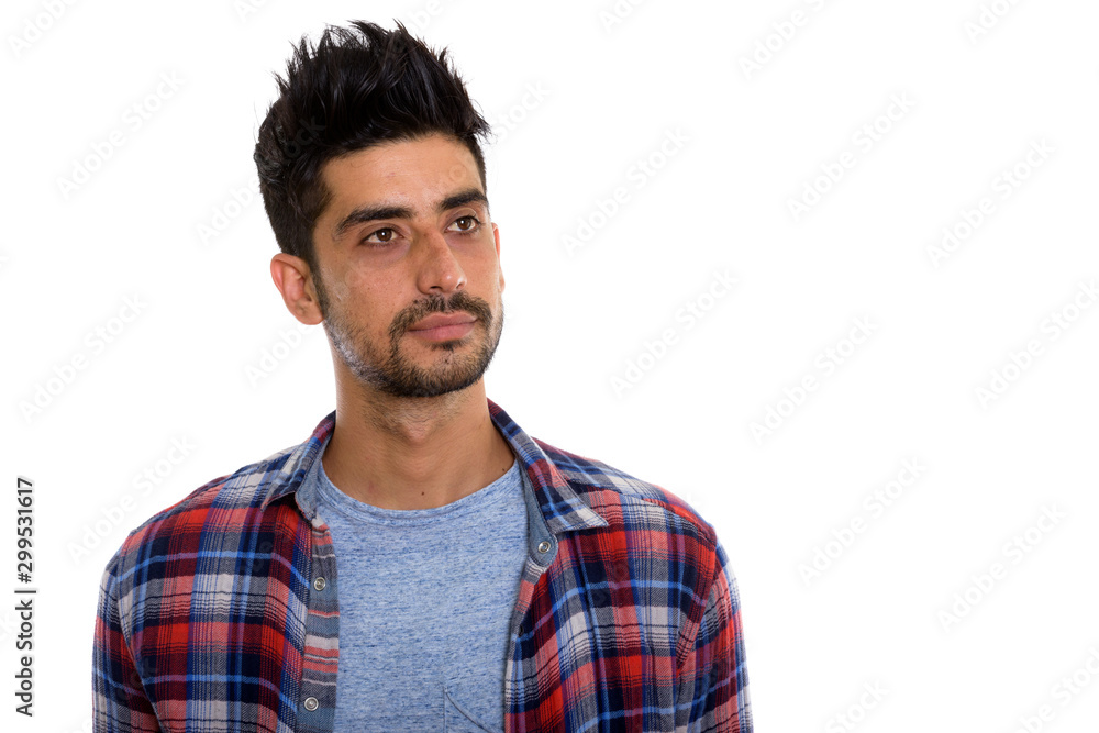 Portrait of young bearded Persian hipster man Portrait of young bearded Persian hipster man
