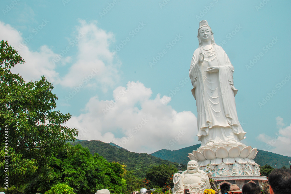 Lady Buddha Statue at Linh Ung Pagoda on Son Tra Peninsula in Da Nang, Vietnam 