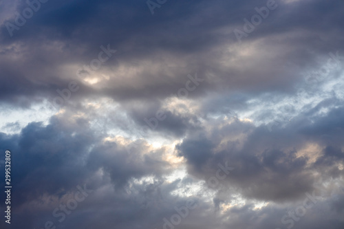 fluffy clouds and sky background