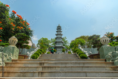 Garden of Linh Ung Pagoda in Da Nang, Vietnam 