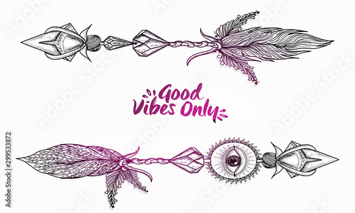 Hand drawn Boho style arrows.
