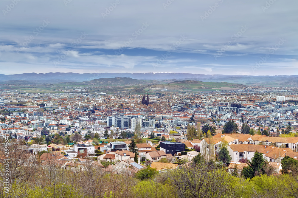 Aerial view of Clermont-Ferrand, France