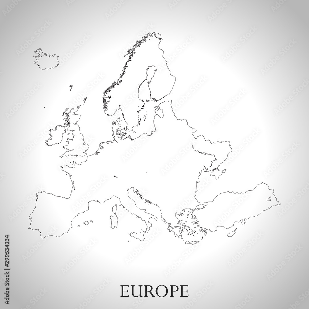 Obraz mapa Europy